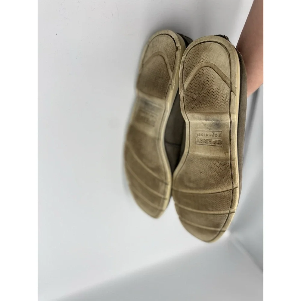 Sperry Leeward 2-Eye Cascade Boat Shoes Men's Size 14M Olive Green Lace Casual